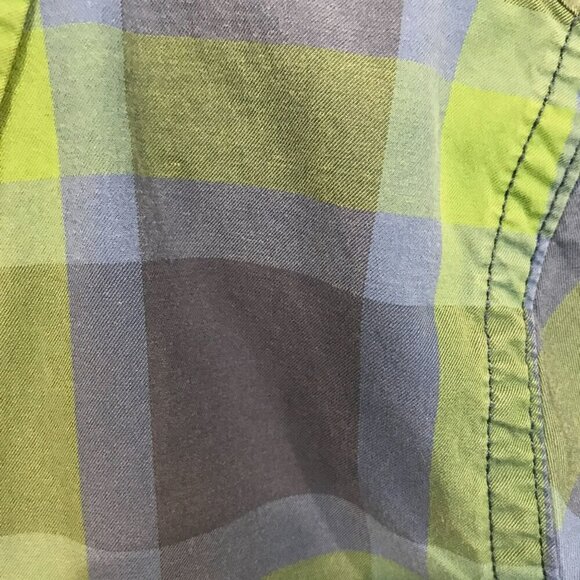 Abercrombie & Fitch Men's Long Sleeve Muscle Shirt Size Small Blue Green Plaid - Picture 4 of 15